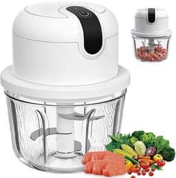Keukenmachine - Mini hakker - Ingrediënten bereiden - Compact ontwerp - 1.5 liter - Zilver — thumbnail 1
