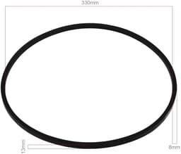 Dailygoods- Grasmaaier Riem 13 mm - Rubber - Compatibel met Mountfield/Stiga - Binnendiameter 330 mm - Dikte 8 mm - Slijtvast. - Aandrijfsriem — thumbnail 4