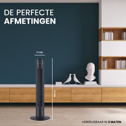 AirKing Torenventilator 94cm - Kolomventilator met Afstandsbediening - Ventilator staand met Timer - 3 Snelheidsstanden - Oscillatie & Dimbaar LED Scherm - Energiezuinig - Koelventilator voor Kamer - Zwart — thumbnail 5