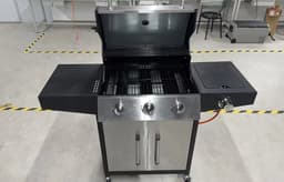 Luxe Grote Gasbarbecue met 3+1 Branders – 34.000 BTU – Roestvrij Staal – Met Zijbrander - Gietijzeren Roosters Temperatuurmeter - Opklapbare Werktafels – Draagbare BBQ op Wielen voor Buiten koken en BBQ Feesten — thumbnail 2