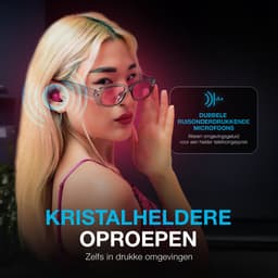 JLab Go Pop ANC Draadloze Oordopjes - Noise Cancelling Oortjes Draadloos - 24 uur Batterijduur - Bluetooth Multipoint - Met Microfoon - Geschikt voor Android en Apple - Fuchsia — thumbnail 4