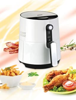 Heinner Heteluchtfriteuse – 1300W – 2,6L Mand – 3,6L Bereidingspan – Instelbare Thermostaat 0–200°C – Timer – Anti-aanbaklaag – Oververhittingsbeveiliging – Wit — thumbnail 2