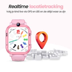 Trakidz Smartwatch kinderen - Jongen & meisje - Kinderhorloge - Gps - Horloge kids - Roze — thumbnail 5
