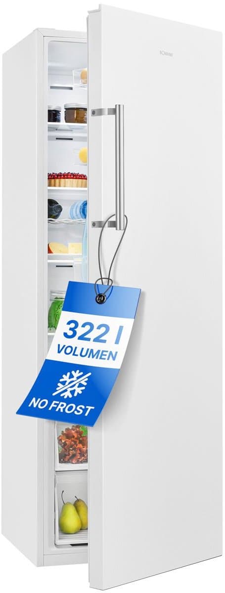 Bomann VS 7345 – Kastmodel Koelkast zonder vriesvak – 172cm hoog - super koelen - 322 Liter – Stil (38dB) - Wit — afbeelding 1