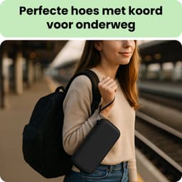 Hoesje Geschikt voor Nintendo Switch 2 Case Hoes Hard Cover Koord - Bescherm Case Geschikt voor Nintendo Switch 2 Hoes - Blauw — thumbnail 4