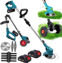 Mila Shop Accu grasmaaier - Grastrimmer - Elektrische grasmaaier - Handgrasmaaier - Inclusief 2 accu's - 18V — thumbnail 1