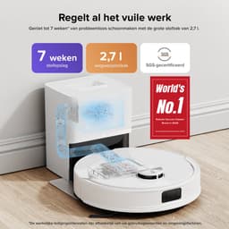 Roborock Q10 S5+ Robotstofzuiger en Dweil met Zelflediging– Zuigkracht van 10000 Pa–Vibrerende dweilpads– Handsfree Reinigen tot 7 Weken– Dubbel Anti-klitontwerp– Automatisch dweilen– Obstakelvermijding–Wit– S8 Plus Upgrade — thumbnail 4