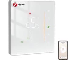 Zigbee Slimme Thermostaat voor Vloerverwarming - Digitaal en Programmeerbaar, Compatibel met Alexa en Google Home
