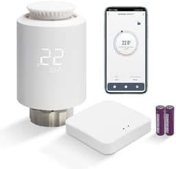 Slimme Radiatorthermostaatset met Zigbee Gateway en WiFi - Programmeerbare Thermostaten voor Slimme Verwarming — thumbnail 1