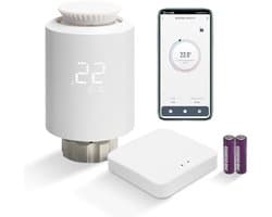 Slimme Radiatorthermostaatset met Zigbee Gateway en WiFi - Programmeerbare Thermostaten voor Slimme Verwarming