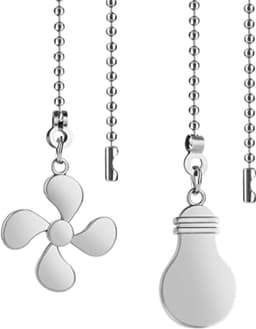 2 Stuks Plafond Ventilator Trekketting - Zilver — thumbnail 2