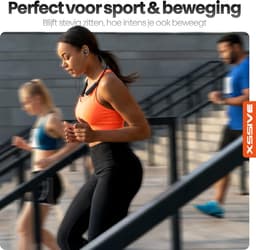 Xssive BTNB01 - Sport Oordopjes - Bluetooth Oortjes met Nekband - Draadloze Oordopjes - Extra lange batterijduur - Earbuds voor Sporten, Fitness, Hardlopen - Zwart — thumbnail 3
