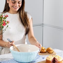 Mengkom 29 cm Lichtblauw - Hoogwaardige Onbreekbare Deegkom voor Brood-, Taart- en Pizzadeeg — thumbnail 5