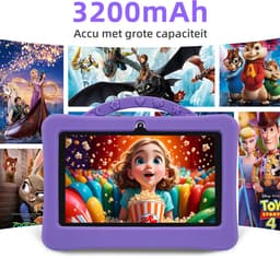 Gloovon® - Kindertablet - 7 Inch - 1G RAM - 16GB opslagruimte - Android 14 - Ouderlijk Toezicht - Kindertablet vanaf 3 jaar - 2200mAh - Tablet - Inclusief beschermhoes en screenprotector - Roze — thumbnail 5