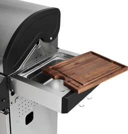 BURNHARD® 3 Branders gasbarbecue FRED Deluxe BLACK Series 3 incl. achterbrander, keramische 900°C infraroodbrander, zijkookplaat, RVS grillrooster + uitklapbare zijtafels — thumbnail 5