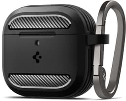 Spigen Rugged Armor Hoesje geschikt voor Apple AirPods 4 (2024) Zwart — thumbnail 1