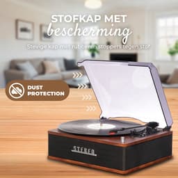 Denver Platenspeler - Ingebouwde speakers - Retro - Auto stop - Bluetooth - VPB262 — thumbnail 4