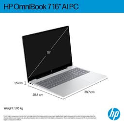 HP OmniBook 7 16-az0771nd - Laptop - 16 inch - 1.91 KG - Intel® Core™ 7 processor 240H - 16 GB RAM - 1000 GB SSD - Full HD — thumbnail 4