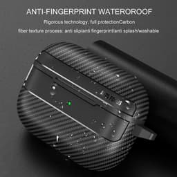 Telestore - Hoesje geschikte voor AirPods Pro 3 - TPU carbon hoesje Beschermhoes - Shockproof AirPods Pro 3 Cover - AirPods Pro 3 Hoesje - Geschikt voor Apple Airpods Pro 3 - transparant - carbon TPU cover — thumbnail 4