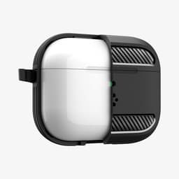 Spigen Hoesje Geschikt voor Apple AirPods Pro 3 (2025) - Rugged Armor Case - Karabijnhaak - Matte Zwart — thumbnail 2