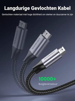 USB 3.0 A naar Micro B Kabel voor Harde Schijf en Opladen (2 Meter) — thumbnail 3