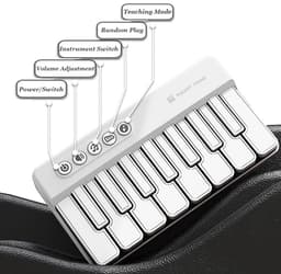 Mini keyboard piano - Piano kind - Speelgoed Voor Kinderen - Educatief Speelgoed -Draagbare zakpiano - Wit — thumbnail 3