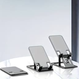 Draagbare tablet-/telefoonstandaard, opvouwbare bureaustandaard voor telefoons, verstelbare tabletsteun, compatibel met alle telefoons en tablets tot 12 inch. — thumbnail 1