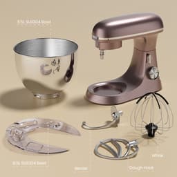 Royal Swiss® – Keukenmachine 2000W – 8.5L RVS Mengkom – Planetair Mengsysteem – 6 Snelheden – Koffie / Roségoud — thumbnail 5