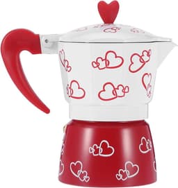 Duurzame rode espressokop voor thuisgebruik - Moka Pot - Licht koffiezetapparaat - Cappuccino en Latte maker - Rood - Verschillende maten — thumbnail 1