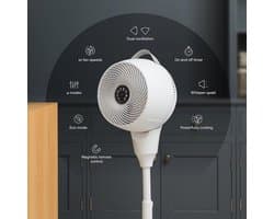 Draagbare draadloze ventilator met nachtlampje - 14 uur batterijlevensduur, ultra-stil en energiezuinig