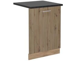 Elegante inbouw vaatwasser frontdeur in Artisan eik, 60 cm, AP antraciet