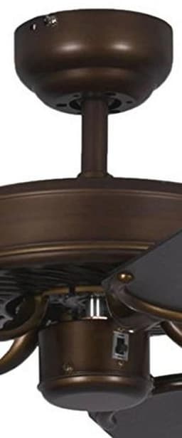 Stijlvolle plafondventilator zonder verlichting met 5 vleugels - Verouderd brons — thumbnail 3