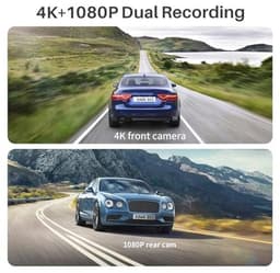 Dashcam 4K met Nachtzicht en GPS, 64GB SD Inclusief, 3,16" IPS Scherm, Continu Opnemen, Parkeerstand 24U — thumbnail 4