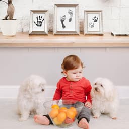 Allecta - Baby Hand- & Voetafdrukset voor Babyshower - 2 Stuks Pootafdrukset - Clean Touch Stempelkussen voor Pasgeborenen - Hond, Kat, Familiecadeau — thumbnail 3