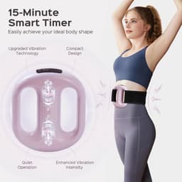 Draadloze Massagering Draagbaar Trilstoeltje - Handbediend Lymfedrainage Massageapparaat, Fitness Trilmachine - voor Gewichtsverlies 8-Niveaus Instelbare Trilling Fitnessring — thumbnail 2