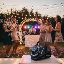 Professionele Bellenmachine met LED-Licht & Afstandsbediening – Krachtige Bubbelmachine voor Feest, Party, DJ, Bruiloft & Evenementen — thumbnail 4