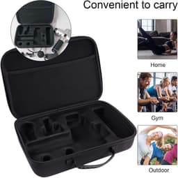 Massage Gun Houder - Draagtas voor Massage Gun - Zwart (EVA + 600D Stof + Multispandex) met Handvat en Inclusief 4 Massagekoppen — thumbnail 4