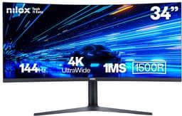 Nilox Nxm344kd11 34´´ 4k Mva Led 144hz Gaming-monitor Transparant One Size / EU Plug 220V — thumbnail 1