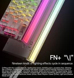 ATTACK SHARK R85HE - Magnetic Switch Wired Gaming Toetsenbord - 79keys - RGB light strip - Decorative Lanyard - Volume knob - PBT Keycaps - 8Khz - 0.005mmRT - 0.08ms - Neon Green — thumbnail 5