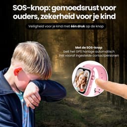 Protectly® GPS Horloge Kind Met Simkaart - 4G - SOS Knop - Smartwatch Kinderen - GPS Tracker Kind - Kinder Smartwatch - Videobellen - HD Camera - Whatsapp en SMS - Elke polsmaat — thumbnail 4