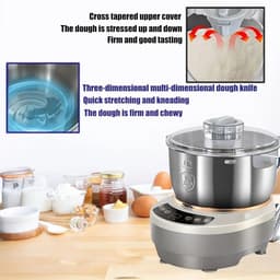 Amauré Deeg kneedmachine - 5L - Mixer met Gisting Functie - Deegmachine - Keukenmachines - Keukenmixer - Keuken machine -25-38 ° C - Wit — thumbnail 4