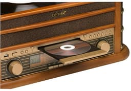 Denver Retro Platenspeler - Ingebouwde Speakers en Versterker - Radio CD Speler - MCR50 -Hout — thumbnail 3