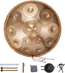 VEVOR Handpan Drum 55cm 12 Noten D Mineur Handtrommelinstrument met Hamer — thumbnail 1