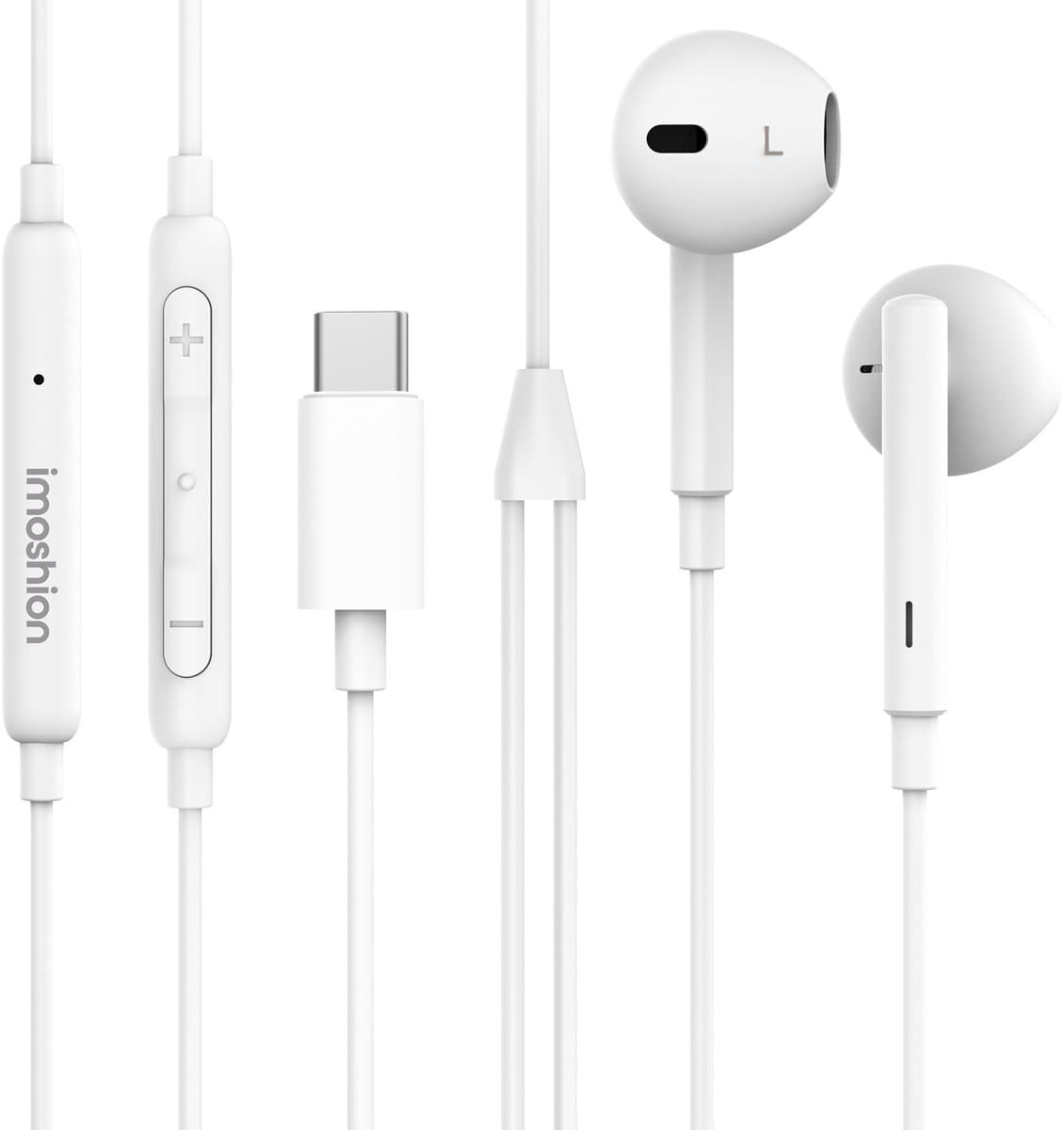 imoshion Bedrade Oordopjes met USB-C Aansluiting - Oortjes met Draad - Wit — afbeelding 1