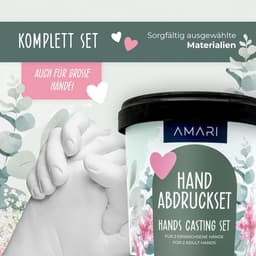 Handafdrukset voor koppels en familie – gipsafdrukset voor handen – gips handafdruk cadeau voor huwelijks- en jubileumgeschenken — thumbnail 3