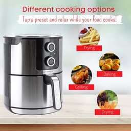 Heteluchtfriteuse - Airfryer - Gezond Eten - Vetvrij Frituren - 4 Liter - Roestvrij Staal — thumbnail 5