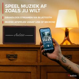 Retro radio - Audizio Tune60 - DAB radio met Bluetooth - Vintage look - DAB+ en FM - Houtlook — thumbnail 5