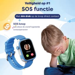 AngelTech Ultra GPS Horloge Kind Met Simkaart 4G – SOS knop – Smartwatch Kinderen – Whatsapp - HD Camera en Videobellen – Smartwatch Kind – GPS Tracker Kind – Smartwatch Kids - Elke polsmaat - Blauw — thumbnail 3