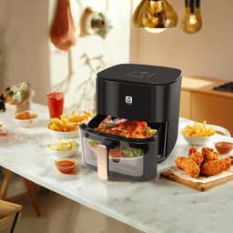 Grote Olievrije Luchtfriteuse 7 Liter met Kijkvenster en Touchscreen — thumbnail 5