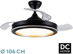 Ventilator Plafond - Luchtkringloop - Zomerkoeling - Energiezuinig 72W - 6226 Lumen - Zwart Goud — thumbnail 1